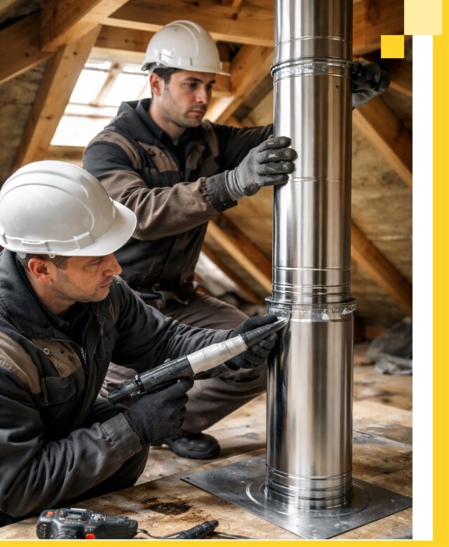 Монтаж дымоходов для каминов в Белове с гарантией качества