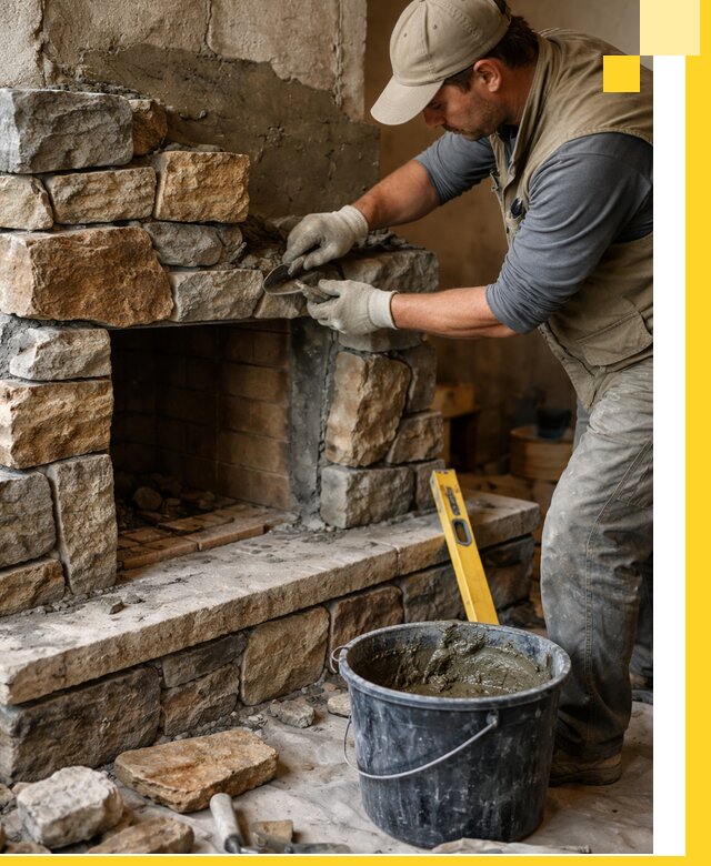 Изготовление и установка каменных каминов под ключ в Белове