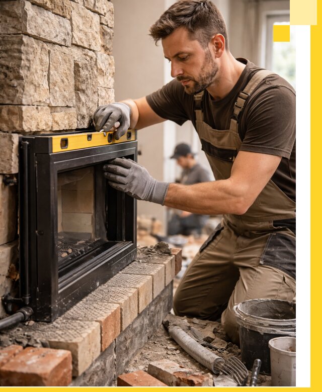 Дровяные камины под ключ в Белове: монтаж, обустройство