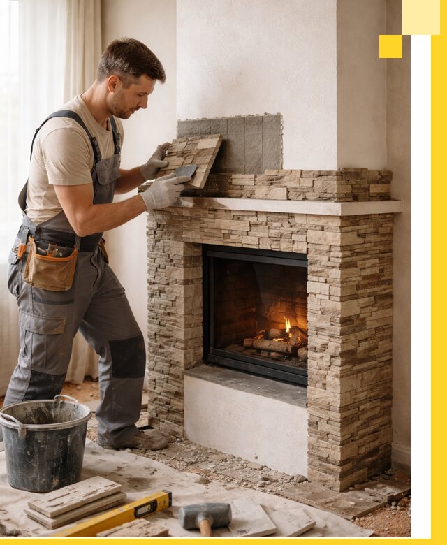 Изготовление и монтаж каминов для дома под ключ в Белове