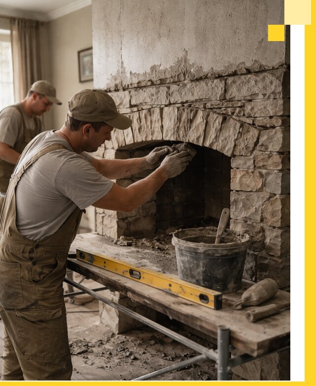 Изготовление каминов под ключ в Белове, монтаж и отделка