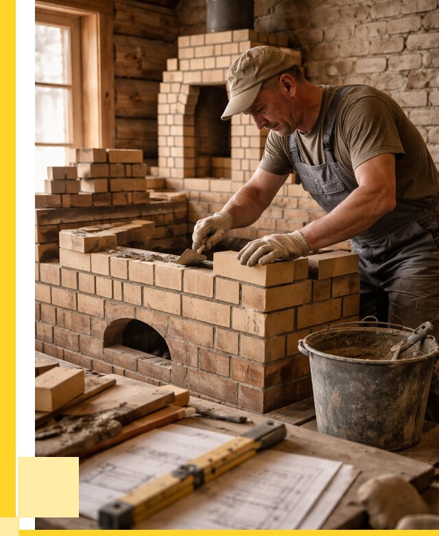 Кладка печей из кирпича в Белове цены от 32577 р. - ЭриданБлв