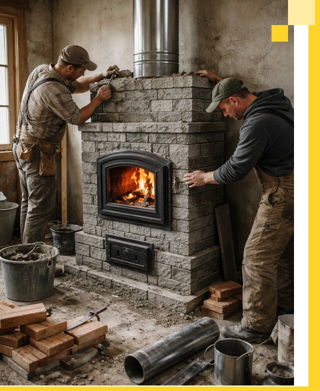 Производство, поставка и монтаж дровяных печей в Белове