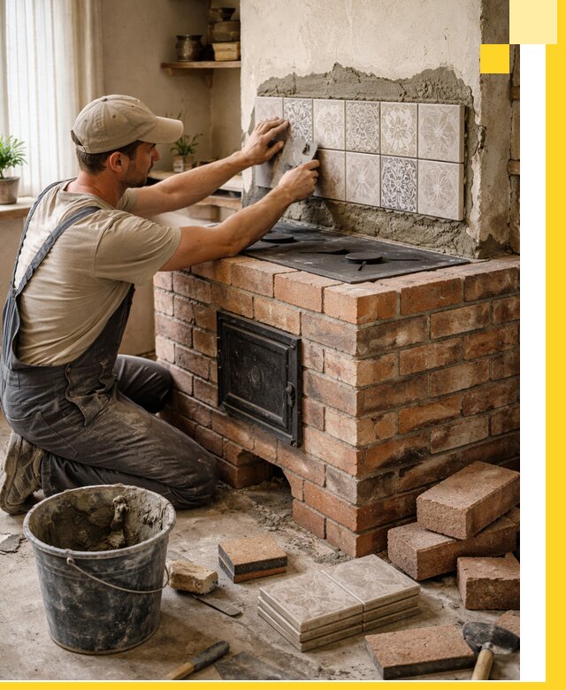 Печи с плитой на заказ монтаж гарантия и сервис в Белове