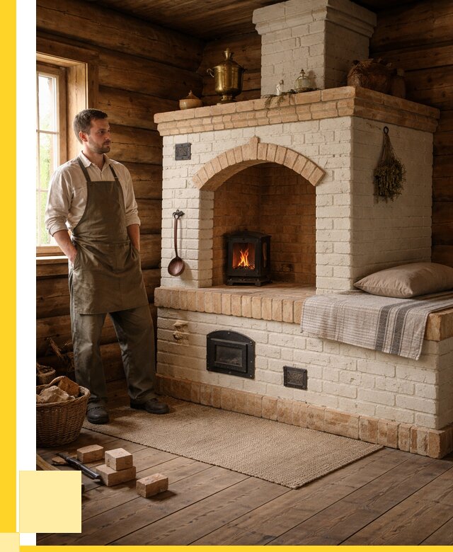 Русские печи с лежанкой под ключ в Белове от 162885 р. ЭриданБлв