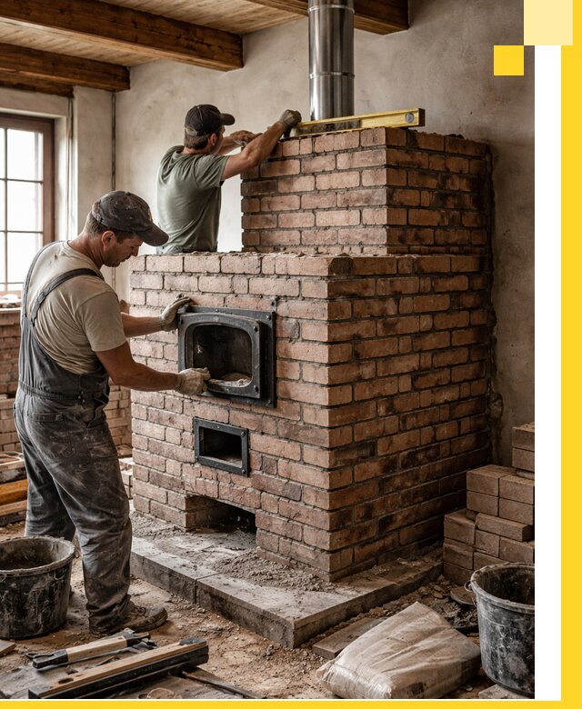 Печи для загородного дома под ключ в Белове — монтаж и сервис