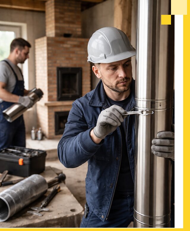 Профессиональный монтаж дымоходов для печей в Белове