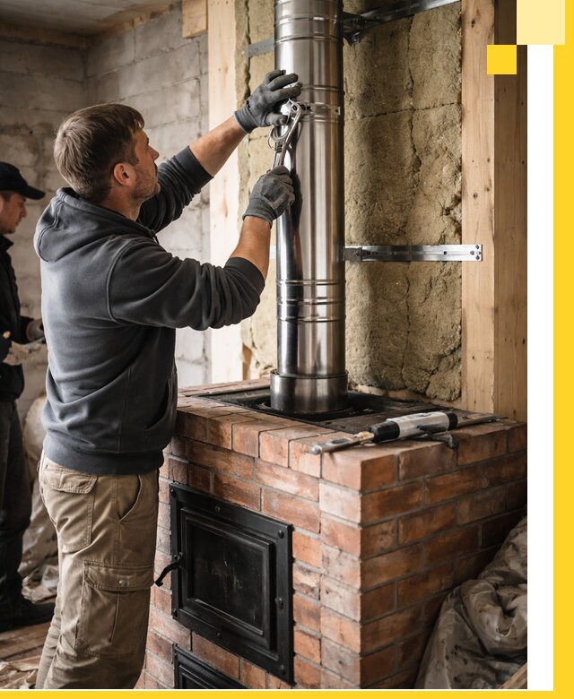 Изготовление и монтаж печей и дымоходов под ключ в Белове