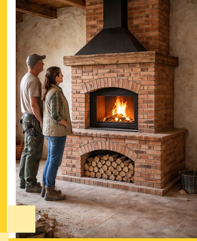 Печи камины из кирпича в Белове от 130308 р. | ЭриданБлв