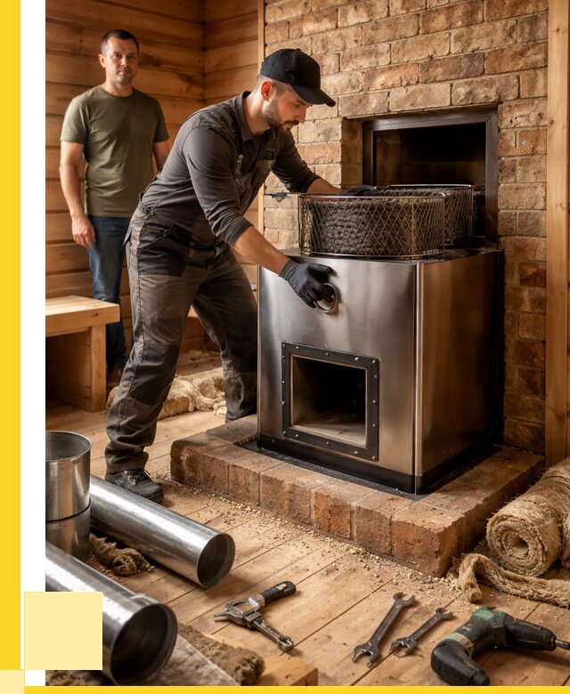 Монтаж банных печей под ключ в Белове от 19546 р., ЭриданБлв