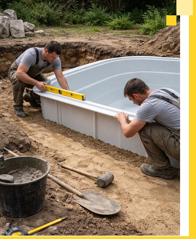 Производство и установка пластиковых бассейнов в Белове под ключ