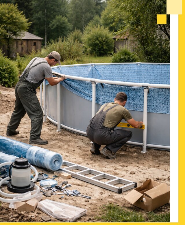 Установка и монтаж каркасных бассейнов в Белове под ключ