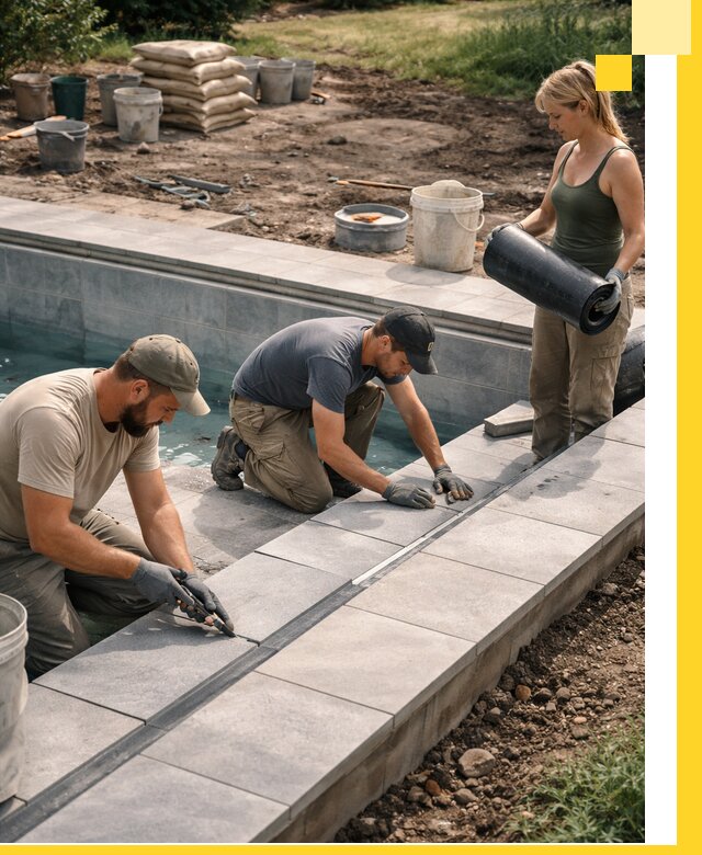 Строительство и монтаж уличных бассейнов под ключ в Белове