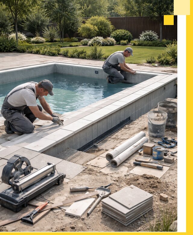 Строительство открытых бассейнов под ключ в Белове профессионально