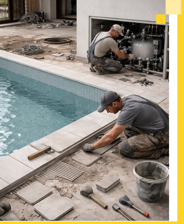 Строительство и монтаж бассейнов в коттедже в Белове