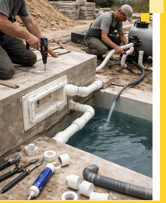 Строительство скиммерных бассейнов под ключ в Белове