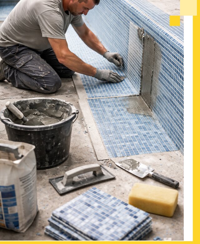 Укладка и ремонт мозаики для бассейнов под ключ в Белове