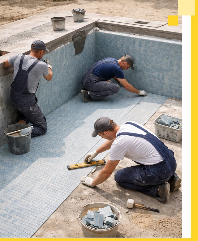 Укладка и установка плитки для бассейнов под ключ в Белове