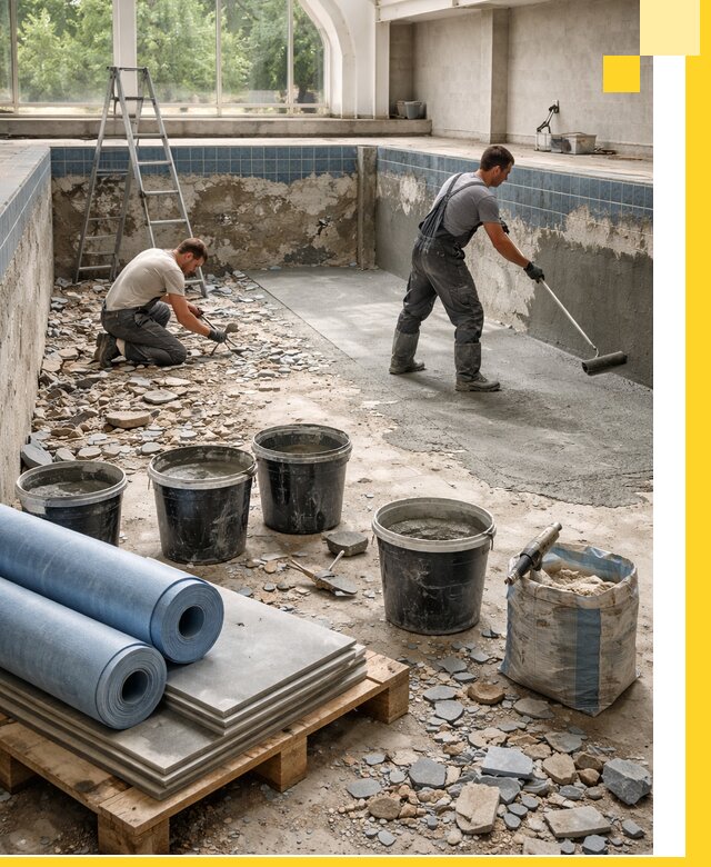 Реконструкция бассейнов в Белове: ремонт, гидроизоляция