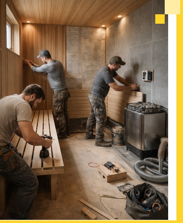 Сауны под ключ в Белове, проектирование, строительство, отделка