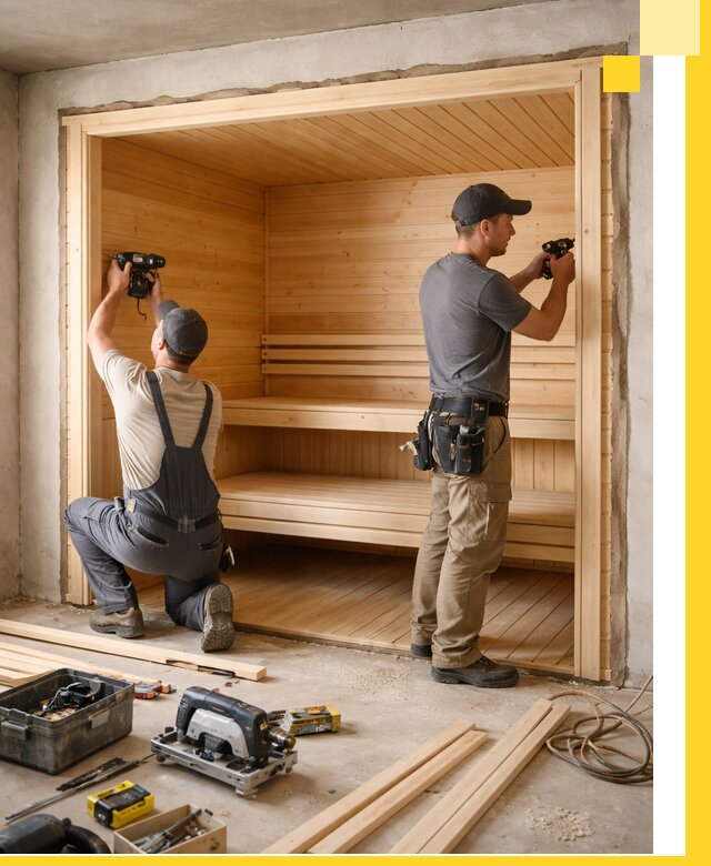 Монтаж саун под ключ в Белове — проектирование и установка