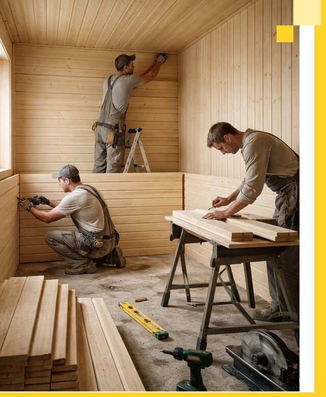 Обшивка саун в Белове из натуральной древесины под ключ