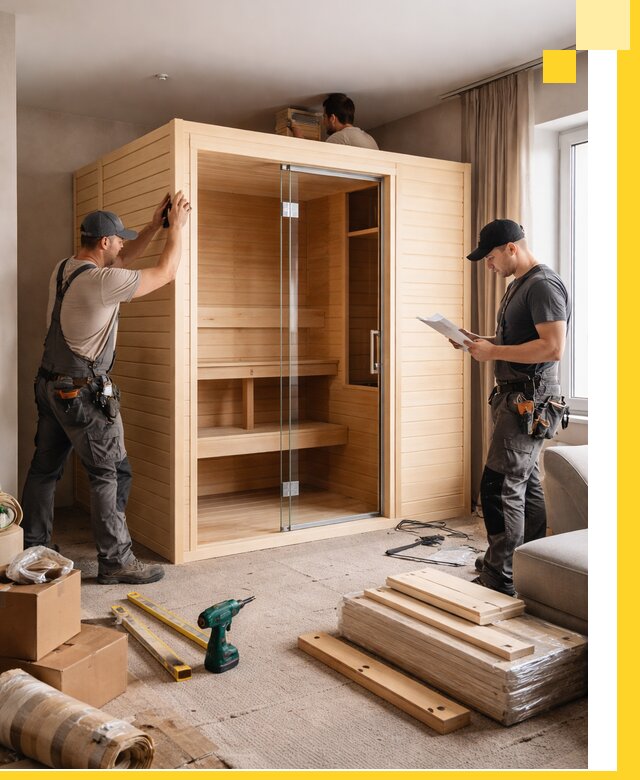 Установка и благоустройство саун в квартире в Белове