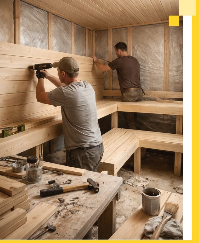 Профессиональная отделка бань и саун под ключ в Белове