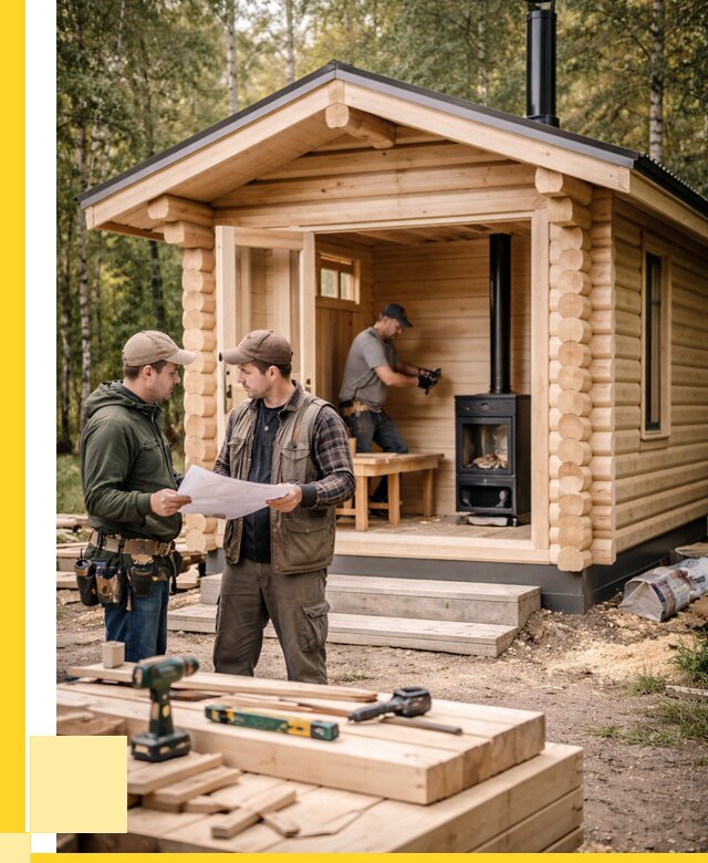 Монтаж бань под ключ в Белове — от 217180 р. | ЭриданБлв