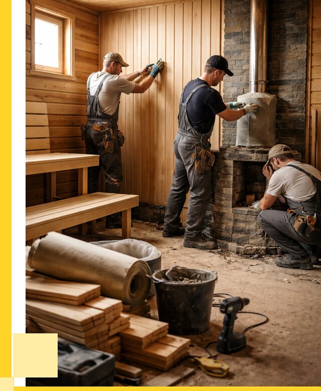 Ремонт бань под ключ в Белове от 48866 р. | ЭриданБлв