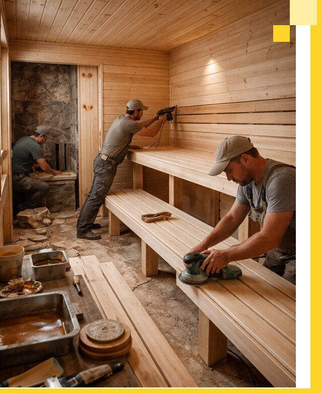 Профессиональная отделка бань в Белове под ключ, с гарантией