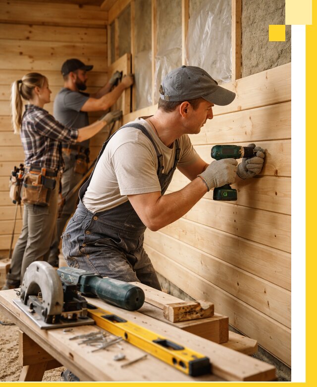 Обшивка бань под ключ в Белове: отделка стен и потолков