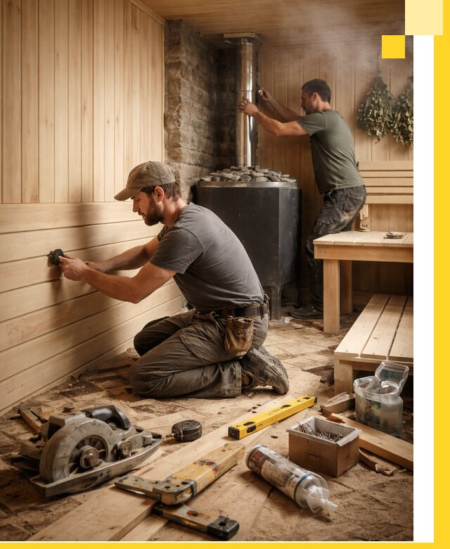 Полное строительство и оснащение парных под ключ в Белове