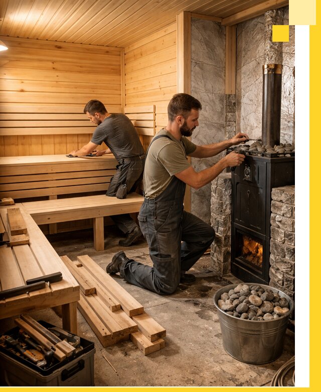 Дизайн и строительство интерьеров бань под ключ в Белове