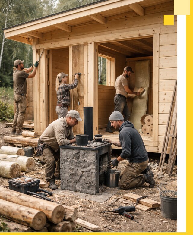 Купить баню под ключ в Белове строительство монтаж отделка