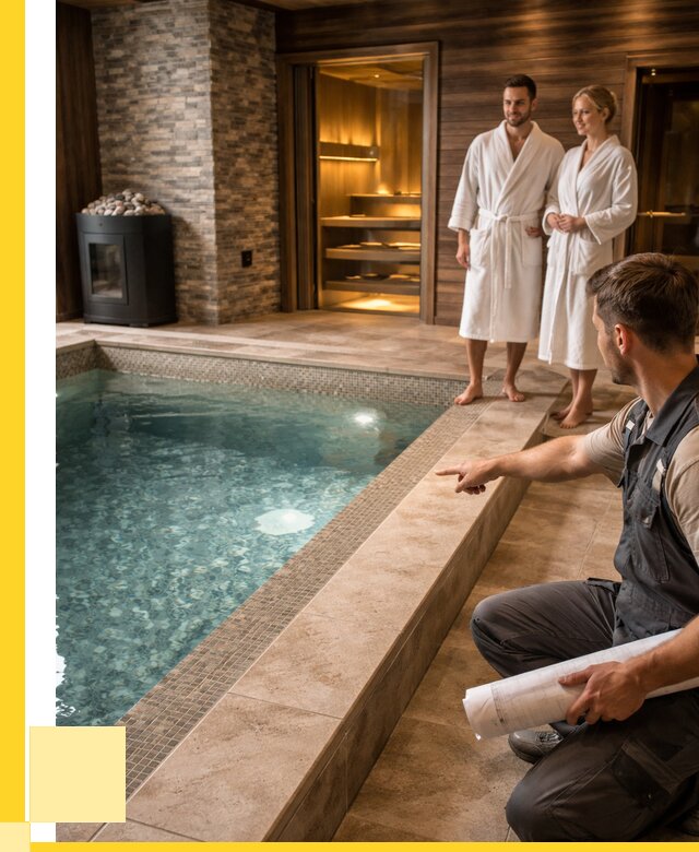 Проект бани с бассейном под ключ в Белове от 70584 р. | ЭриданБлв