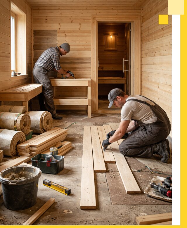 Индивидуальный проект бани с комнатой отдыха под ключ в Белове