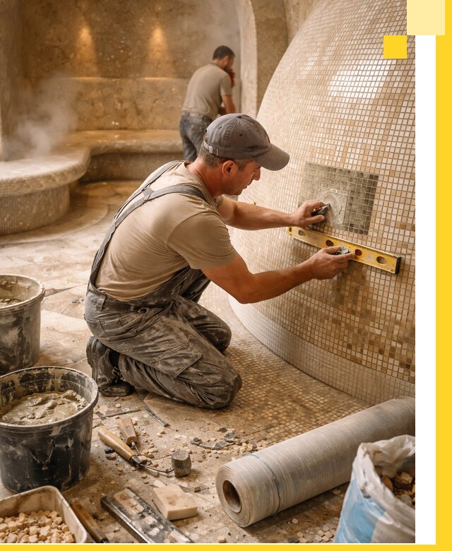 Хамам под ключ в Белове: проектирование, строительство, отделка