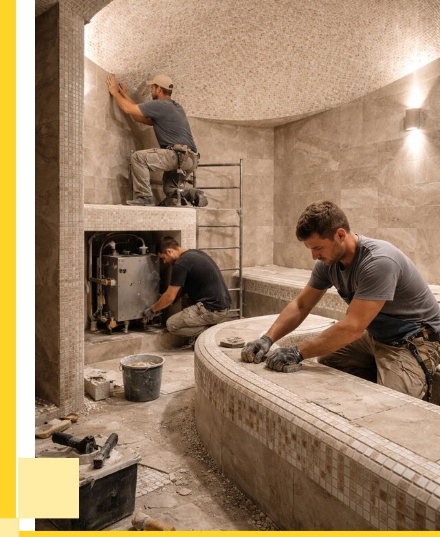 Монтаж хамамов под ключ в Белове от 271475 р. ЭриданБлв