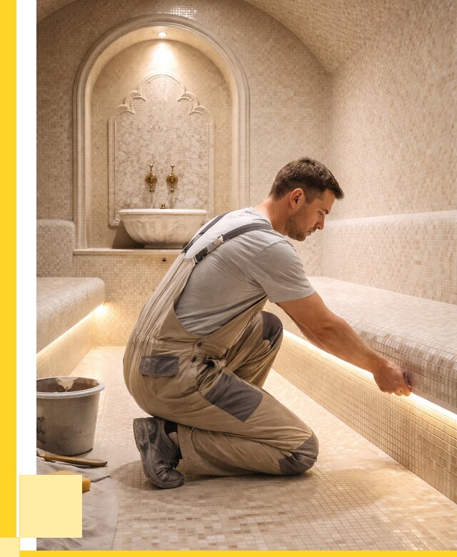 Отделка хамамов под ключ в Белове от 5972 р. | ЭриданБлв