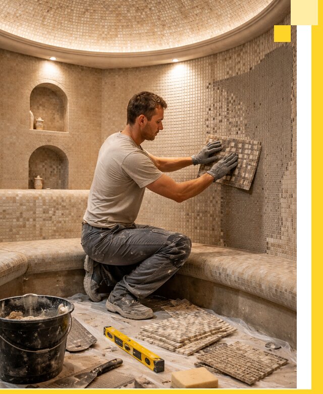 Устройство и монтаж домашнего хамама под ключ в Белове