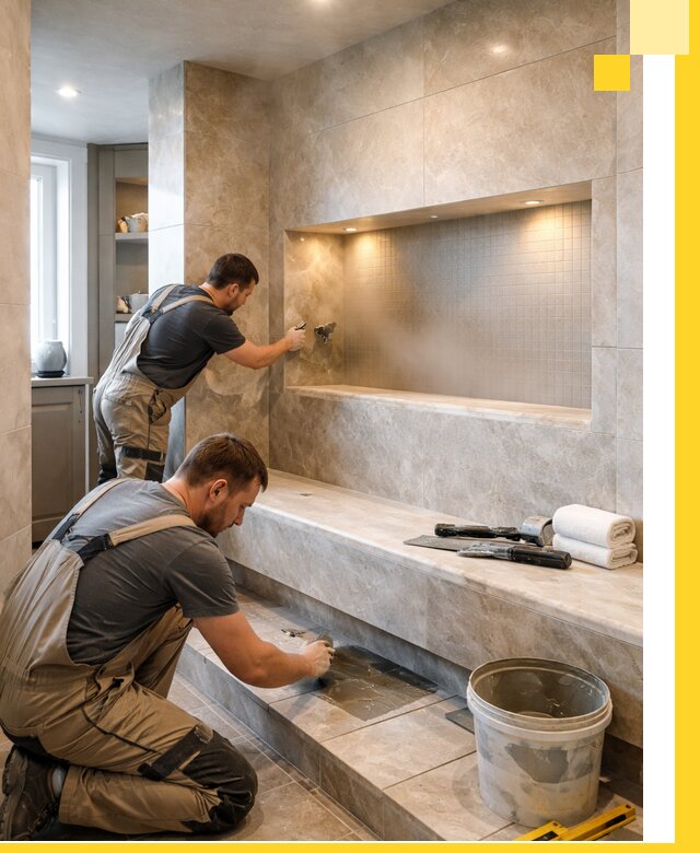 Профессиональное строительство хамама в квартире в Белове