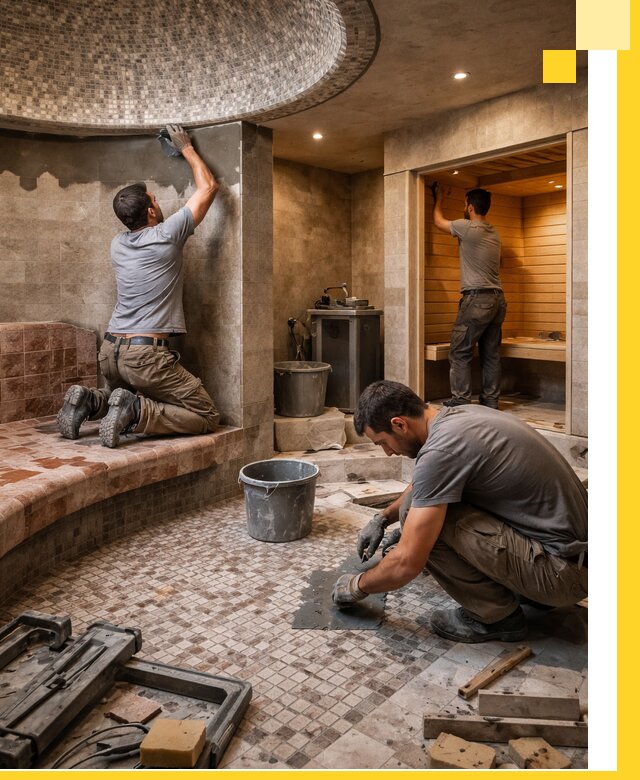 Проект и строительство хамама бани и сауны под ключ в Белове