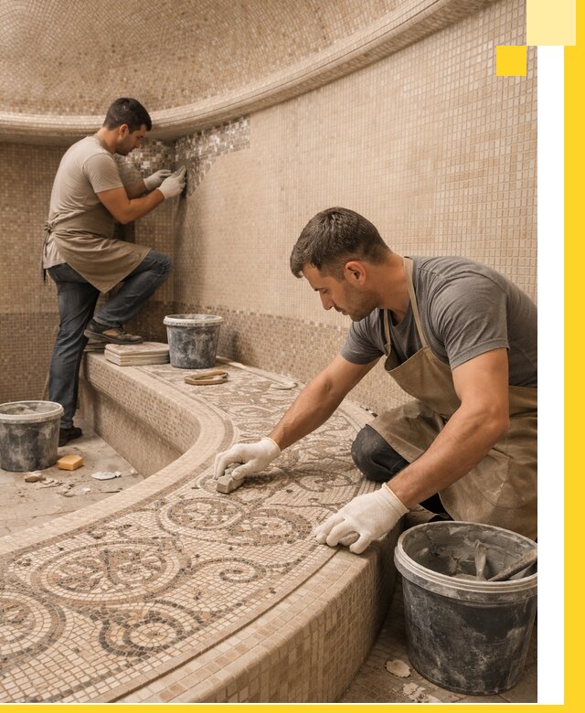 Плитка для хамама в Белове, укладка, подбор и поставка