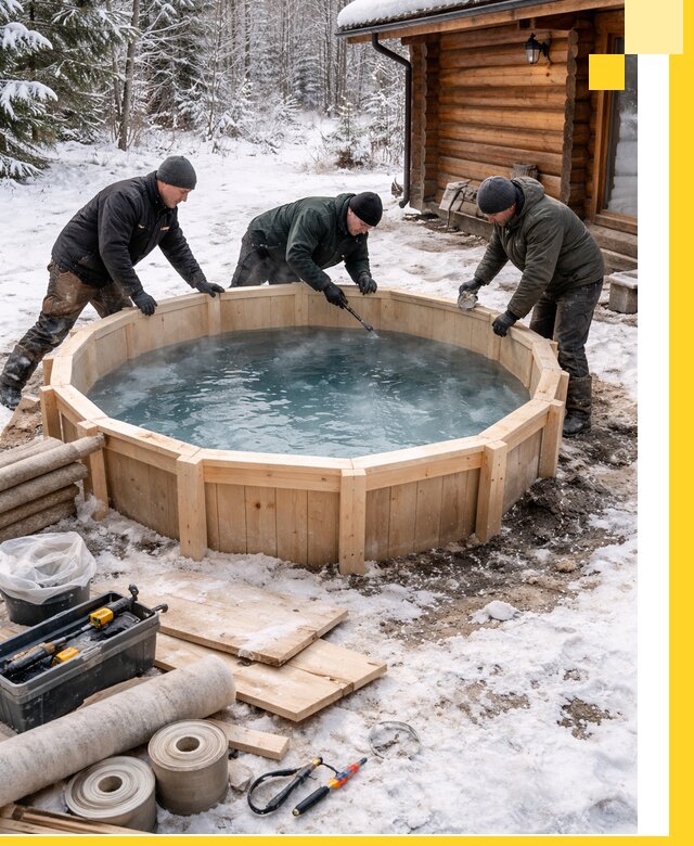 Изготовление и установка ледяных купелей под ключ в Белове