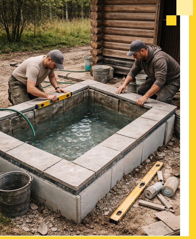 Изготовление и установка холодных купелей под ключ в Белове